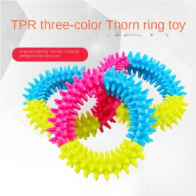 Tri-Color Textured Rubber Ring Toy Tri-Color Textured Rubber Ring Toy