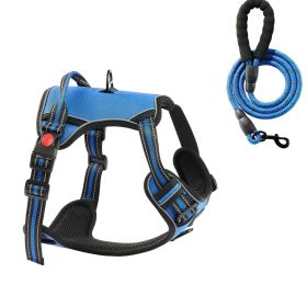 Dog Harness for Large Dogs, No Pull Adjustable Dog Vest Pet Harness, with 5ft Leash, Handle, Metal Rings, Buckles Dog Harness for Large Dogs, No Pull Adjustable Dog Vest Pet Harness, with 5ft Leash, Handle, Metal Rings, Buckles